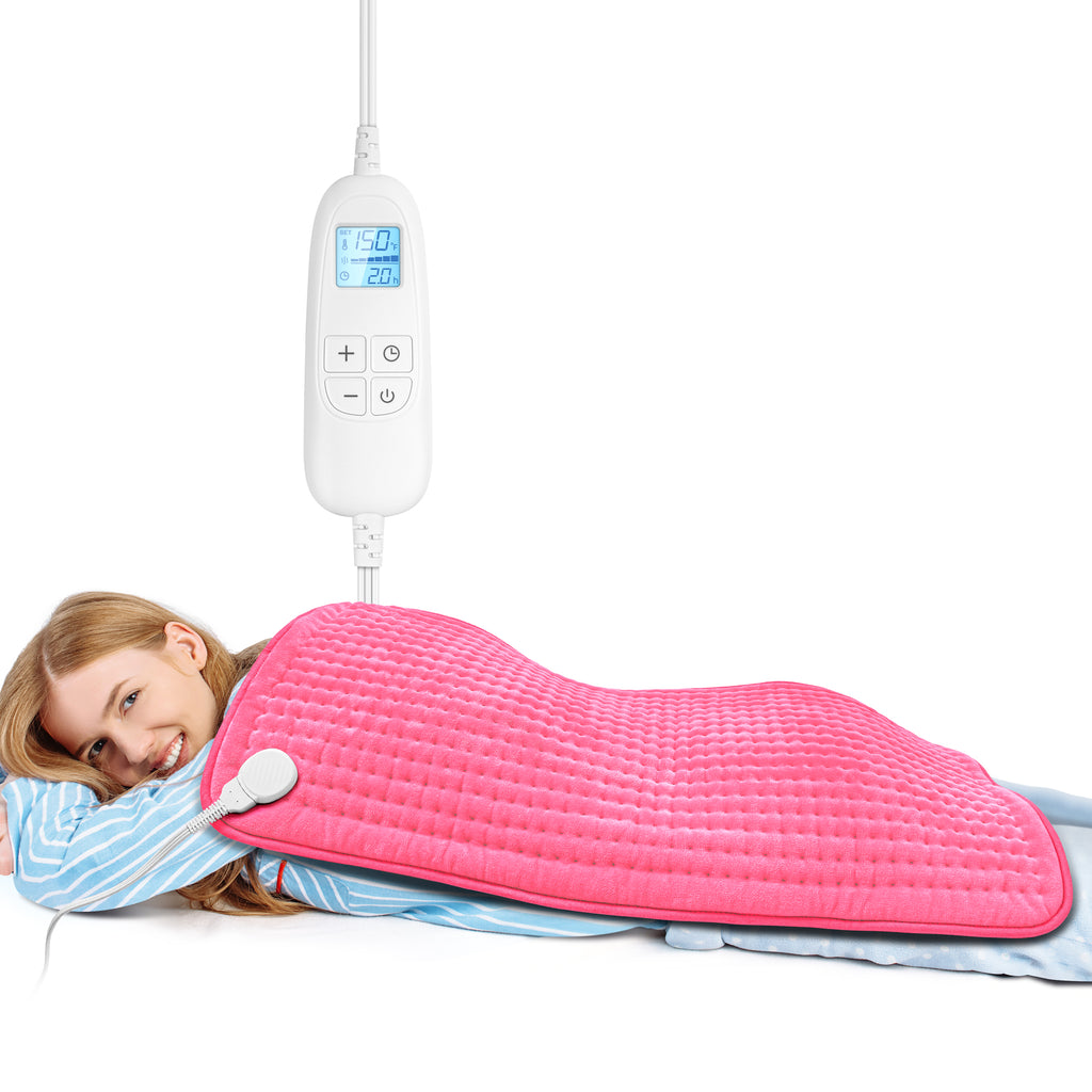 FluffyWarmth Electric Heating Pad for Back, Extra Large 17''x 33'' XXXL for Full Body,Menstrual Period Cramps,Neck Shoulder Back Pain Relief, 6 Heat Settings 4 Timers Heating Pad, Gifts for Women Men