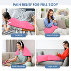 FluffyWarmth Electric Heating Pad for Back, 17''x 33'' Extra Large for Full Body, Neck Shoulder Back Pain Period Cramps Relief, 6 Heat Settings 4 Timers Heating Pad, Gifts for Women Men