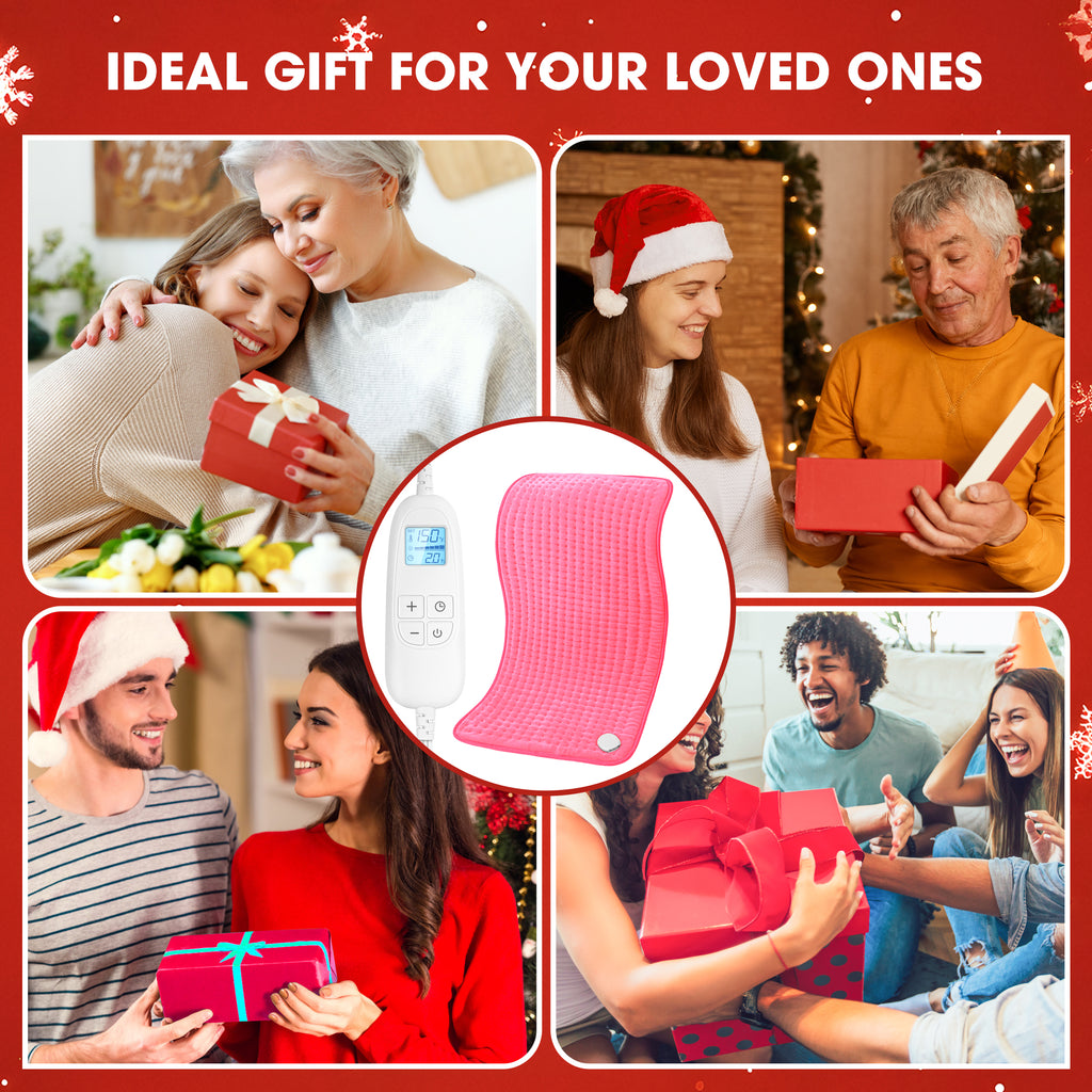 FluffyWarmth Electric Heating Pad for Back, Extra Large 17''x 33'' XXXL for Full Body,Menstrual Period Cramps,Neck Shoulder Back Pain Relief, 6 Heat Settings 4 Timers Heating Pad, Gifts for Women Men