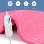 FluffyWarmth Electric Heating Pad for Back, 17''x 33'' Extra Large for Full Body, Neck Shoulder Back Pain Period Cramps Relief, 6 Heat Settings 4 Timers Heating Pad, Gifts for Women Men
