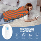 FluffyWarmth Electric Heating Pad for Back, 17''x 33'' Extra Large for Full Body, Neck Shoulder Back Pain Period Cramps Relief, 6 Heat Settings 4 Timers Heating Pad, Gifts for Women Men