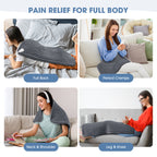FluffyWarmth Electric Heating Pad for Back, 17''x 33'' Extra Large for Full Body, Neck Shoulder Back Pain Period Cramps Relief, 6 Heat Settings 4 Timers Heating Pad, Gifts for Women Men