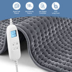 FluffyWarmth Electric Heating Pad for Back, 17''x 33'' Extra Large for Full Body, Neck Shoulder Back Pain Period Cramps Relief, 6 Heat Settings 4 Timers Heating Pad, Gifts for Women Men