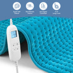 FluffyWarmth Electric Heating Pad for Back, 17''x 33'' Extra Large for Full Body, Neck Shoulder Back Pain Period Cramps Relief, 6 Heat Settings 4 Timers Heating Pad, Gifts for Women Men